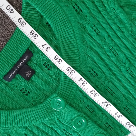 💚Banana Republic💚 - Green/White Knit Sweater Dress - Picture 13 of 13